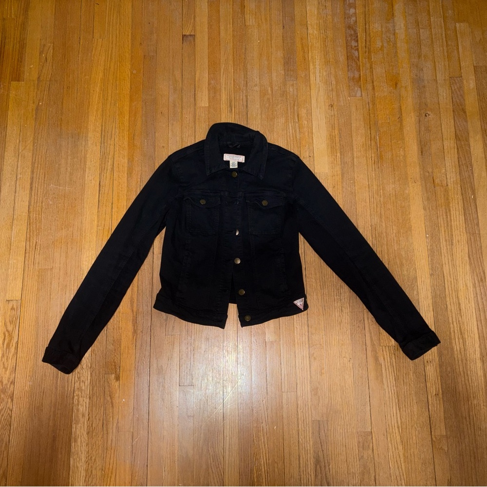 Guess Black Denim Jean Jacket for Women